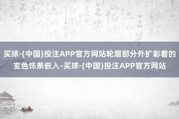 买球·(中国)投注APP官方网站轮眉部分外扩彰着的玄色饰条嵌入-买球·(中国)投注APP官方网站