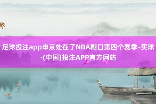 足球投注app申京处在了NBA糊口第四个赛季-买球·(中国)投注APP官方网站