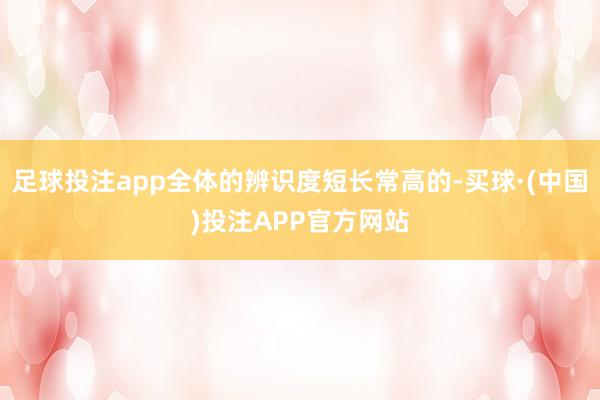 足球投注app全体的辨识度短长常高的-买球·(中国)投注APP官方网站