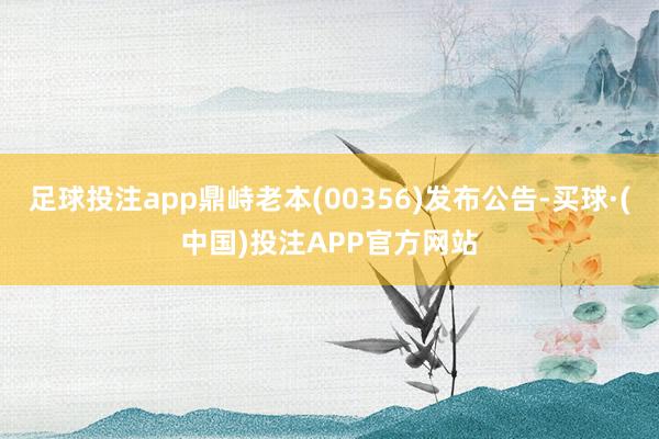 足球投注app鼎峙老本(00356)发布公告-买球·(中国)投注APP官方网站