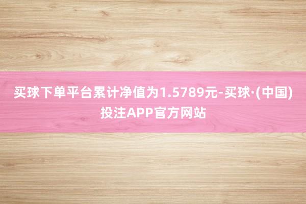 买球下单平台累计净值为1.5789元-买球·(中国)投注APP官方网站