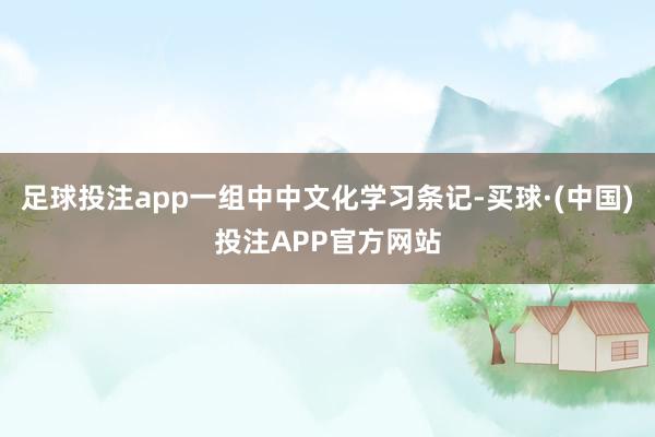 足球投注app一组中中文化学习条记-买球·(中国)投注APP官方网站