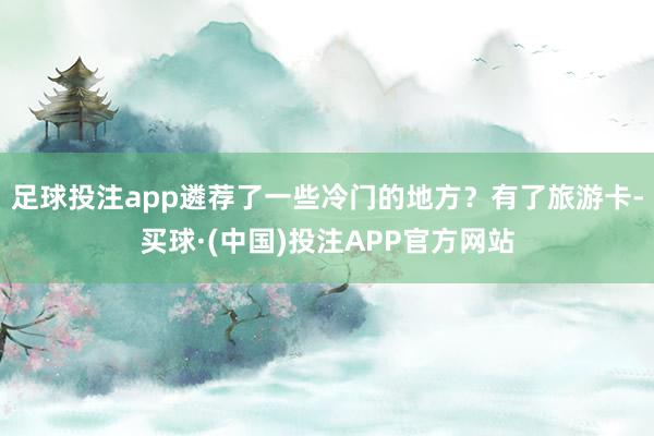 足球投注app遴荐了一些冷门的地方？有了旅游卡-买球·(中国)投注APP官方网站