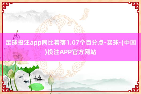 足球投注app同比着落1.07个百分点-买球·(中国)投注APP官方网站