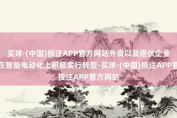 买球·(中国)投注APP官方网站外资以及搭伙企业也开动在智能电动化上积极实行转型-买球·(中国)投注APP官方网站