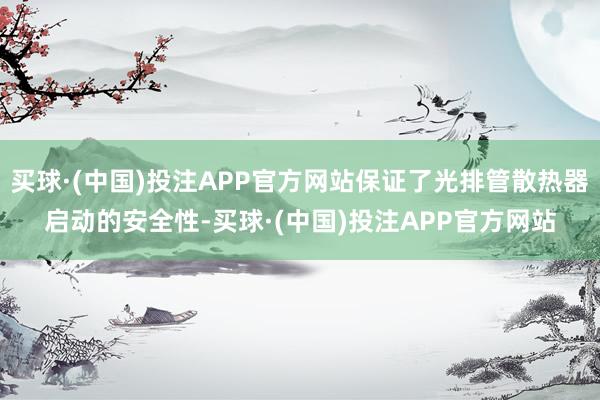 买球·(中国)投注APP官方网站保证了光排管散热器启动的安全性-买球·(中国)投注APP官方网站