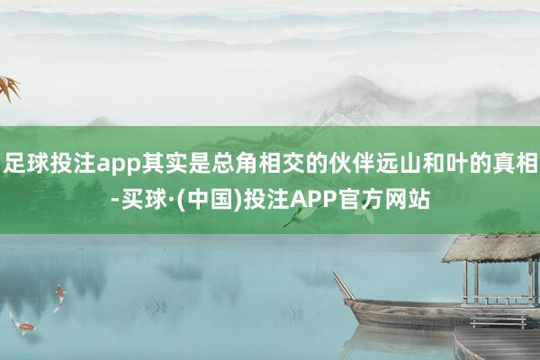 足球投注app其实是总角相交的伙伴远山和叶的真相-买球·(中国)投注APP官方网站