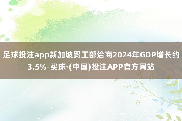 足球投注app新加坡贸工部洽商2024年GDP增长约3.5%-买球·(中国)投注APP官方网站