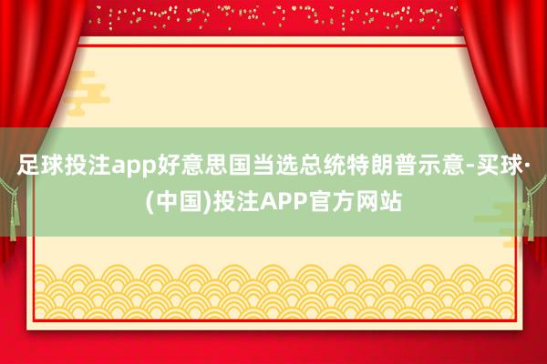 足球投注app好意思国当选总统特朗普示意-买球·(中国)投注APP官方网站