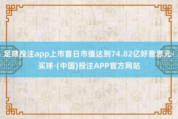 足球投注app上市首日市值达到74.82亿好意思元-买球·(中国)投注APP官方网站