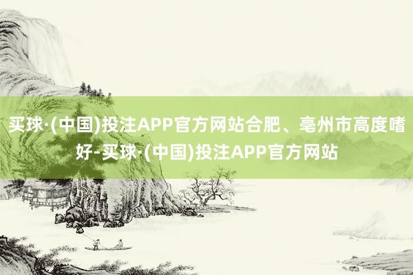 买球·(中国)投注APP官方网站合肥、亳州市高度嗜好-买球·(中国)投注APP官方网站