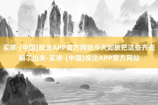 买球·(中国)投注APP官方网站今天如故把这些齐说明了出来-买球·(中国)投注APP官方网站