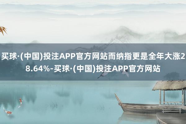 买球·(中国)投注APP官方网站而纳指更是全年大涨28.64%-买球·(中国)投注APP官方网站