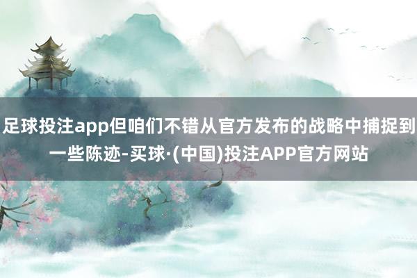 足球投注app但咱们不错从官方发布的战略中捕捉到一些陈迹-买球·(中国)投注APP官方网站