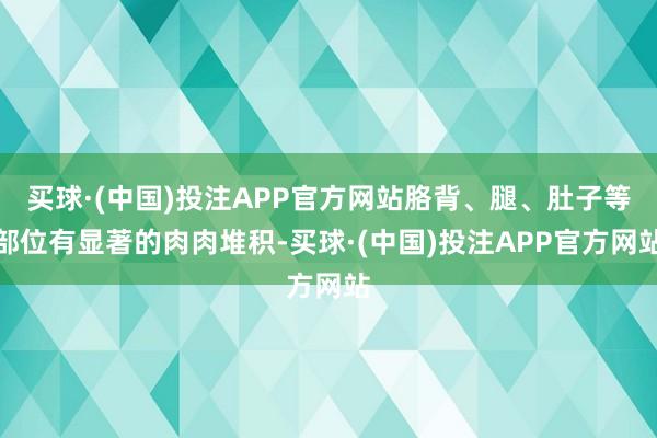 买球·(中国)投注APP官方网站胳背、腿、肚子等部位有显著的肉肉堆积-买球·(中国)投注APP官方网站