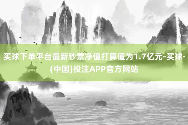 买球下单平台最新钞票净值打算值为1.7亿元-买球·(中国)投注APP官方网站