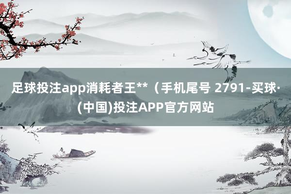 足球投注app消耗者王**（手机尾号 2791-买球·(中国)投注APP官方网站