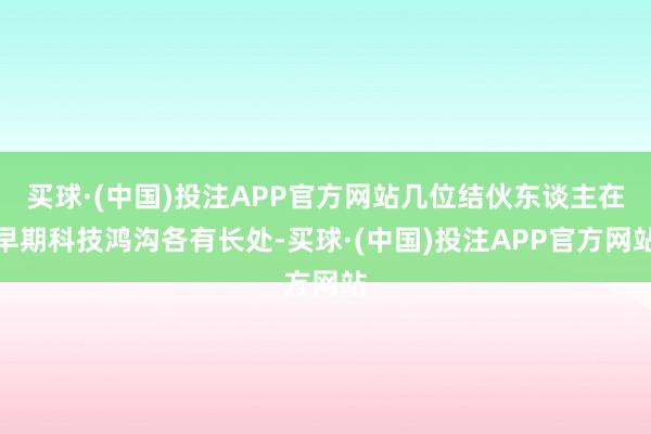 买球·(中国)投注APP官方网站几位结伙东谈主在早期科技鸿沟各有长处-买球·(中国)投注APP官方网站